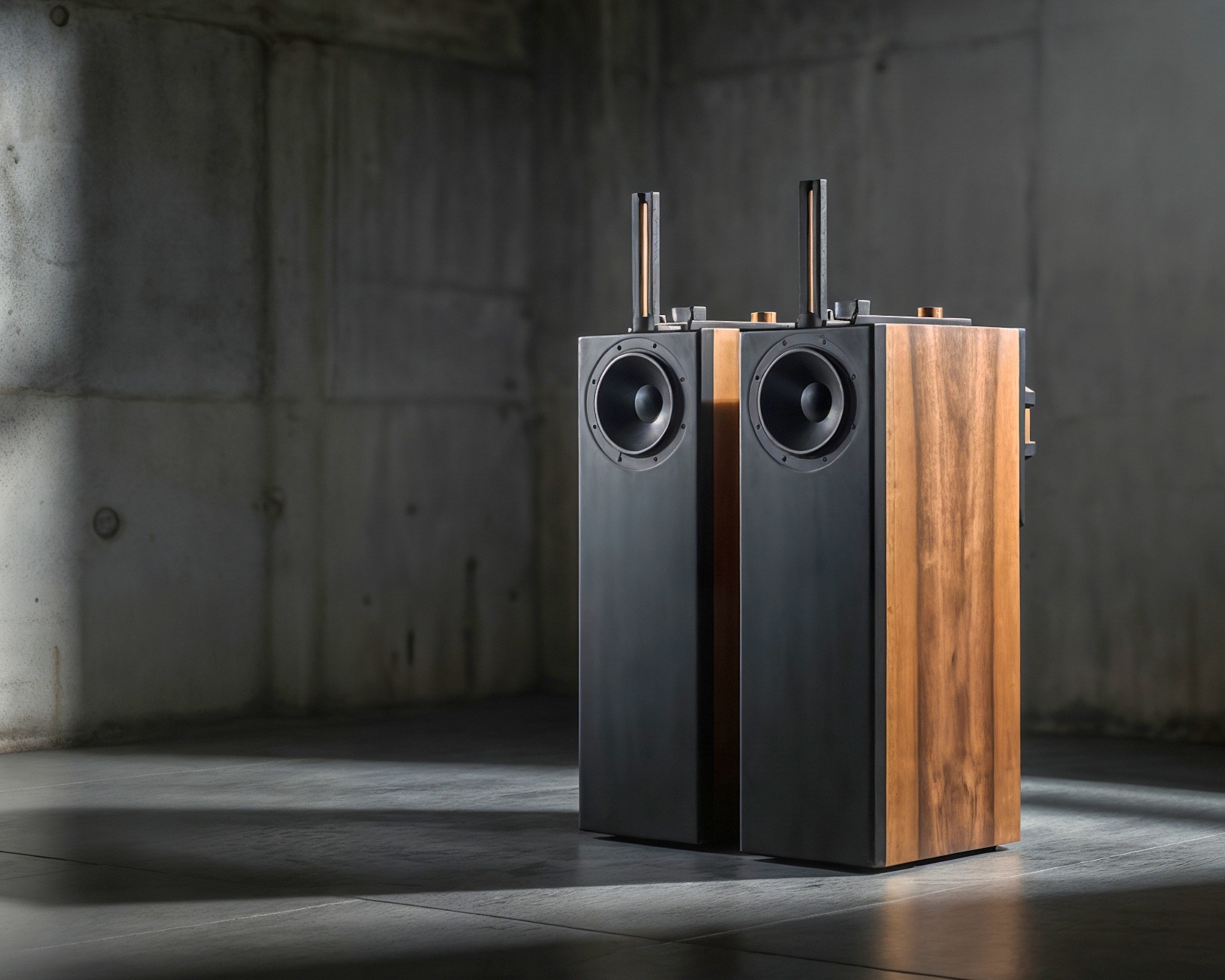Osola Reference loudspeakers in an architectural listening room